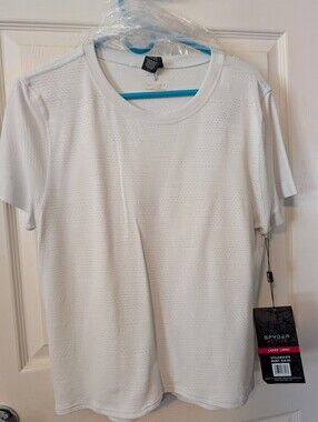 NWT L Spyder Active Lightweight Perforated Short Sleeve Tee - JSP09